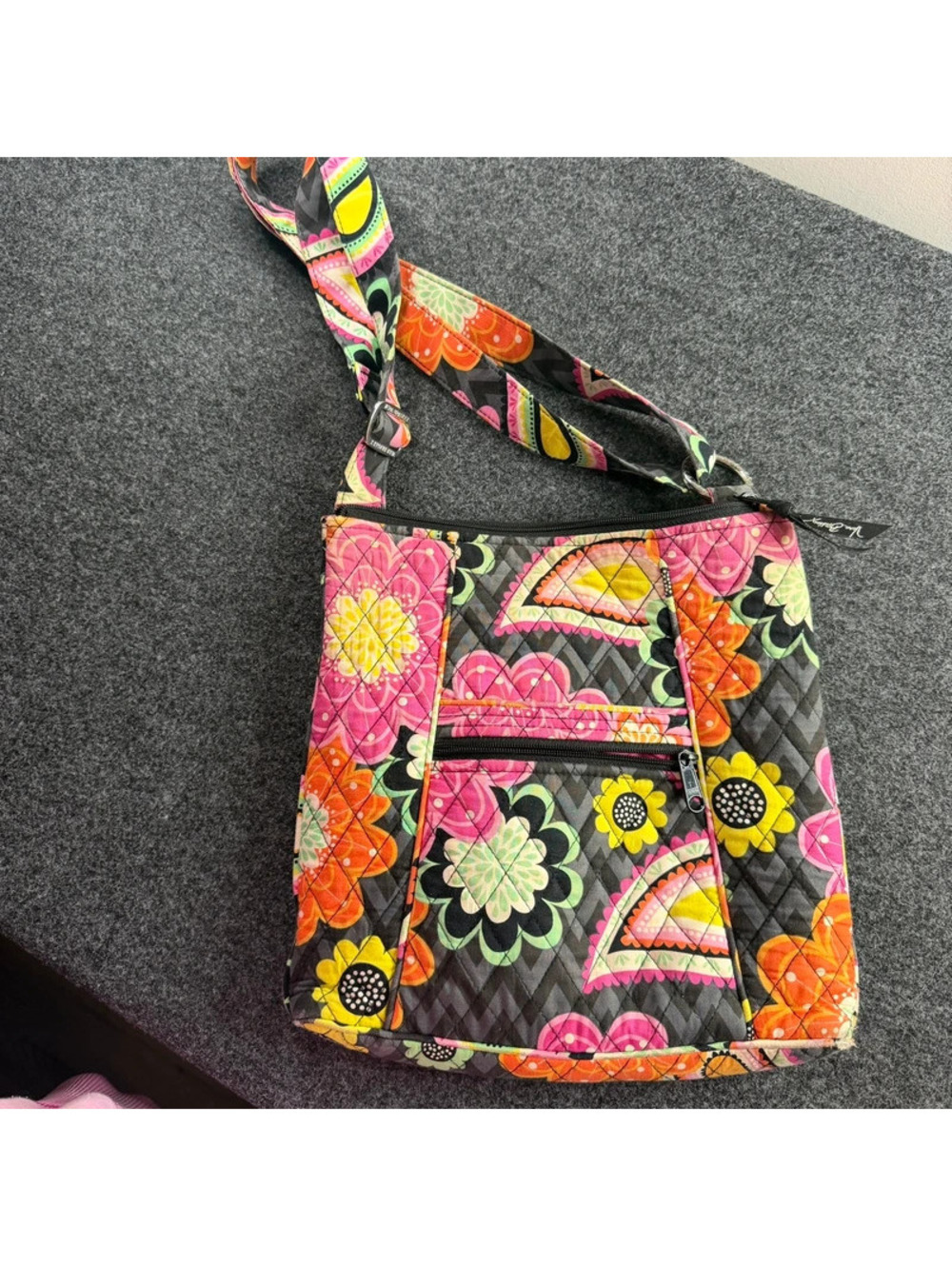 Vera Bradley Colorful Floral Quilted Crossbody Bag